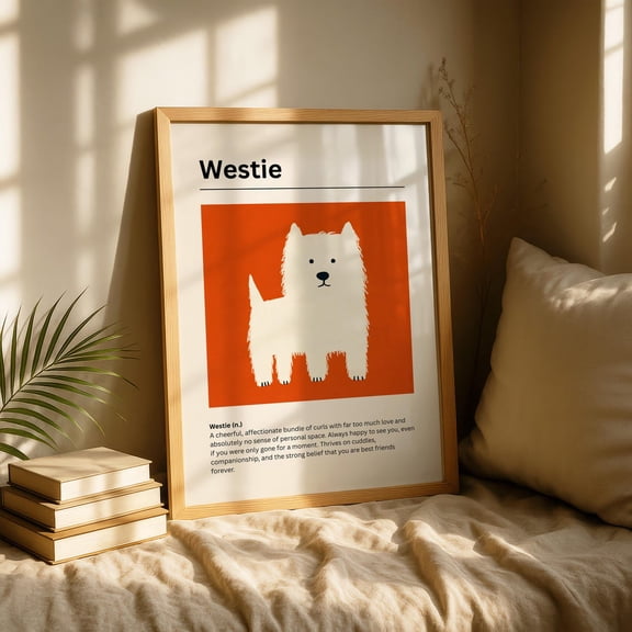 Westie Definition Terrier Wall Art Home Decor