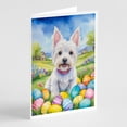 thumbnail image 1 of Westie Easter Egg Hunt Greeting Cards Pack of 8 7 in x 5 in, 1 of 3