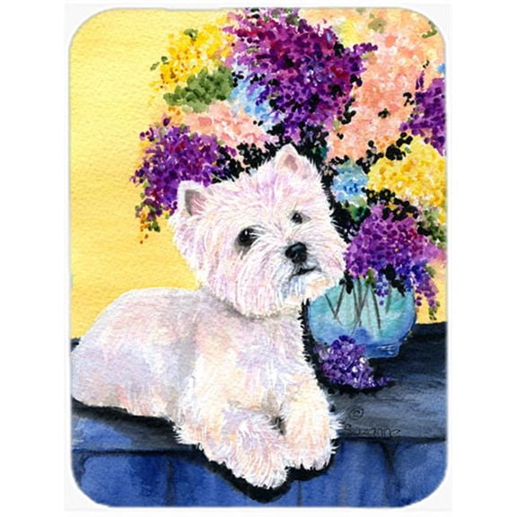 Westie Glass Cutting Board - Large