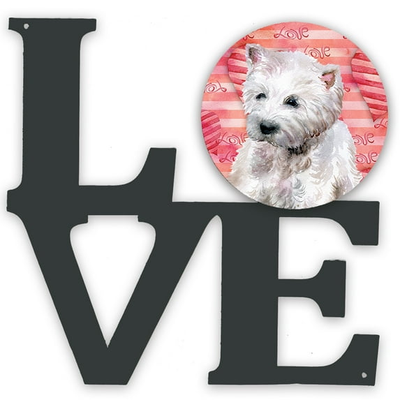 Westie Love Metal Wall Artwork LOVE
