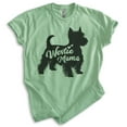 thumbnail image 1 of Westie Mama, Unisex Women's Shirt, West Highland White Terrier Owner, Funny Dog Mama Gift, Heather Apple Green, Medium, 1 of 6