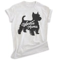 thumbnail image 1 of Westie Mama, Unisex Women's Shirt, West Highland White Terrier Owner, Funny Dog Mama Gift, Heather Ash, Small, 1 of 6