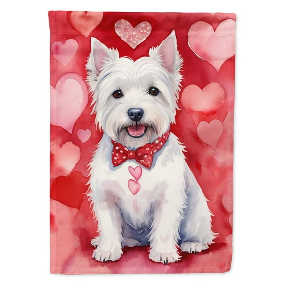 Westie My Valentine Garden Flag 11.25 in x 15.5 in