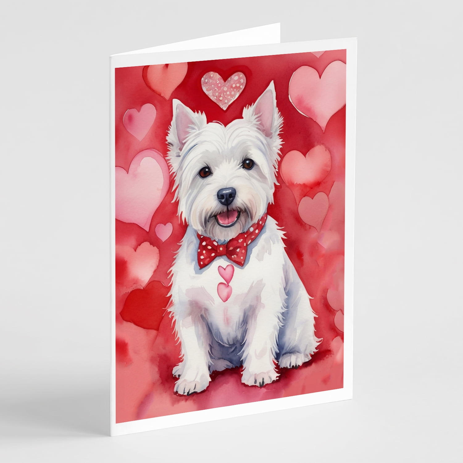 Westie My Valentine Greeting Cards Pack of 8 7 in x 5 in