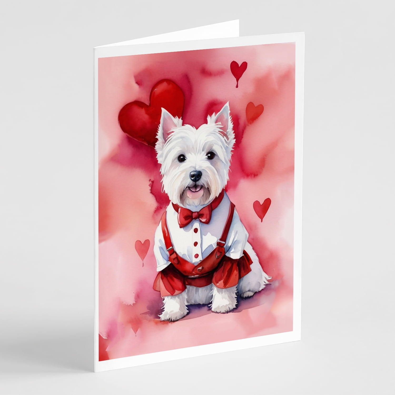 Westie My Valentine Greeting Cards Pack of 8 7 in x 5 in