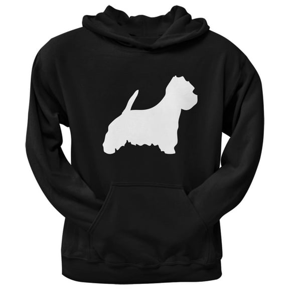 Westie Silhouette Black Adult Pullover Hoodie