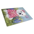 thumbnail image 1 of Westie Springtime Glass Cutting Board - Large, 1 of 1