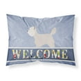 thumbnail image 1 of Westie Welcome Fabric Standard Pillowcase Blue, 1 of 2