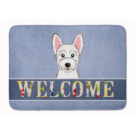 Westie Welcome Machine Washable Memory Foam Mat
