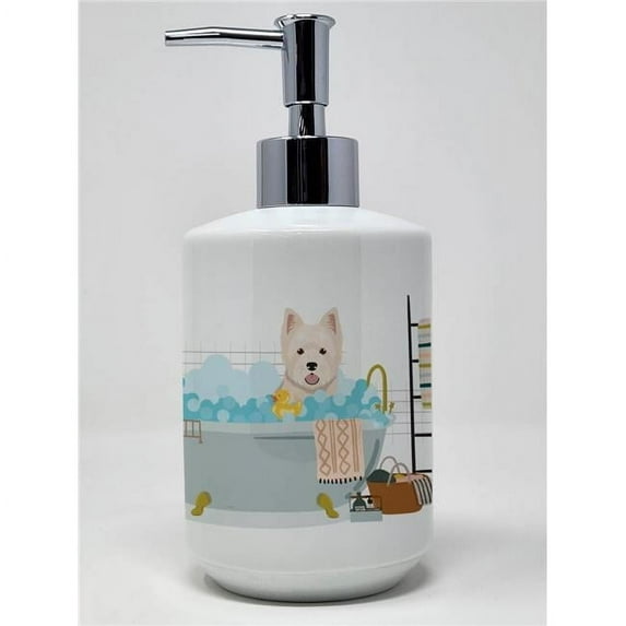 Westie West Highland White Terrier Ceramic Soap Dispenser