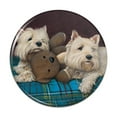 thumbnail image 1 of Westie West Highland White Terrier Dogs Teddy Bear Pinback Button Pin, 1 of 5