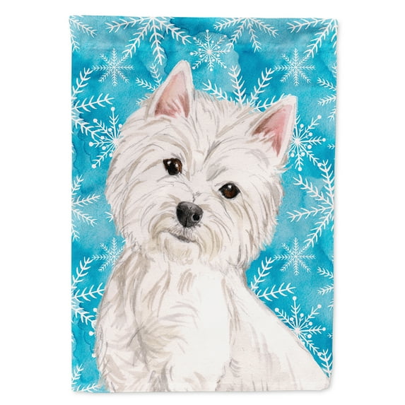 Westie Winter Garden Flag