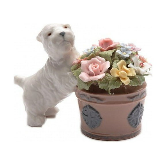 Westie With Flowers