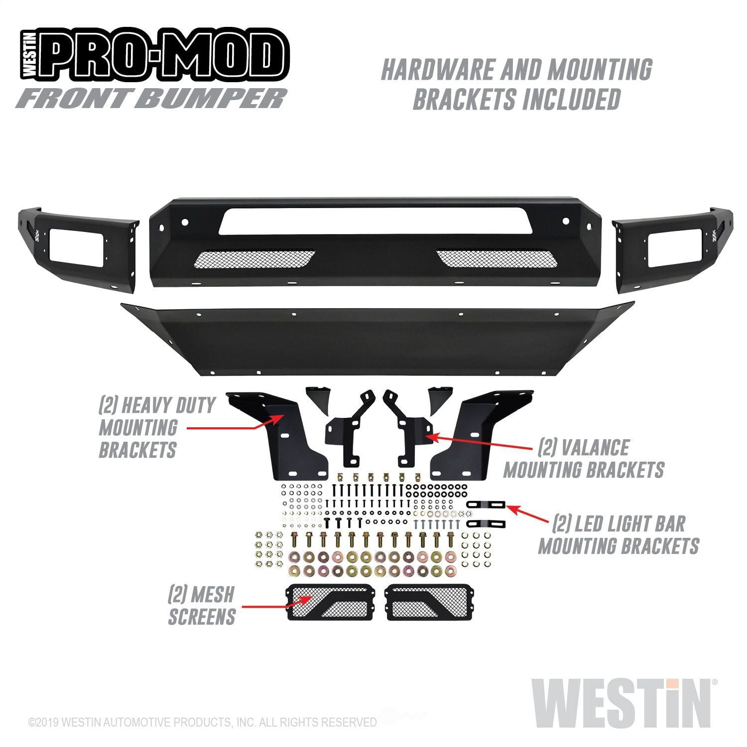 Westin 58-41025 Pro-Mod Front Bumper