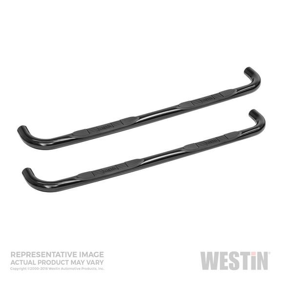 Westin 23-2135 E-Series 3" Round Nerf Step Bars - Black Powdercoat Finish Fits select: 2002-2009 CHEVROLET TRAILBLAZER, 2002-2009 GMC ENVOY