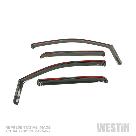 Westin 72-43489 In-Channel Wind Deflector; 4 pc.; Smoke; Fits select: 2017 HYUNDAI ELANTRA SE/VALUE/LIMITED, 2018 HYUNDAI ELANTRA SEL/VALUE/LIMITED