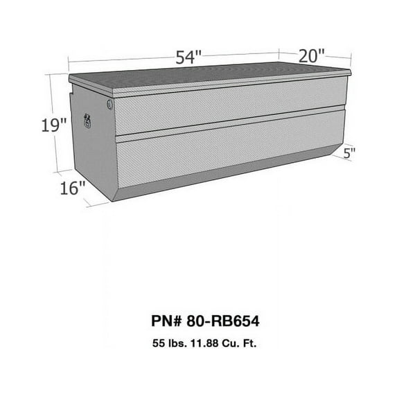 Westin Brute Pro Series Chest Box, 54 Inches (Polished)