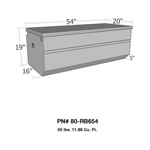Westin Brute Pro Series Chest Box, 54 Inches (Polished)