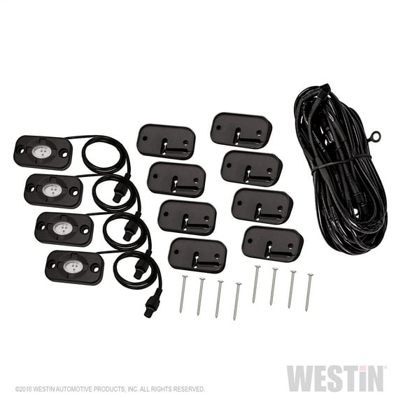 Westin LED Rock Light Kit - 07-18 Jeep Wrangler JK / 18-19 Jeep Wrangler JL - 09-80015 Fits select: 2015-2017,2021 JEEP WRANGLER UNLIMITED
