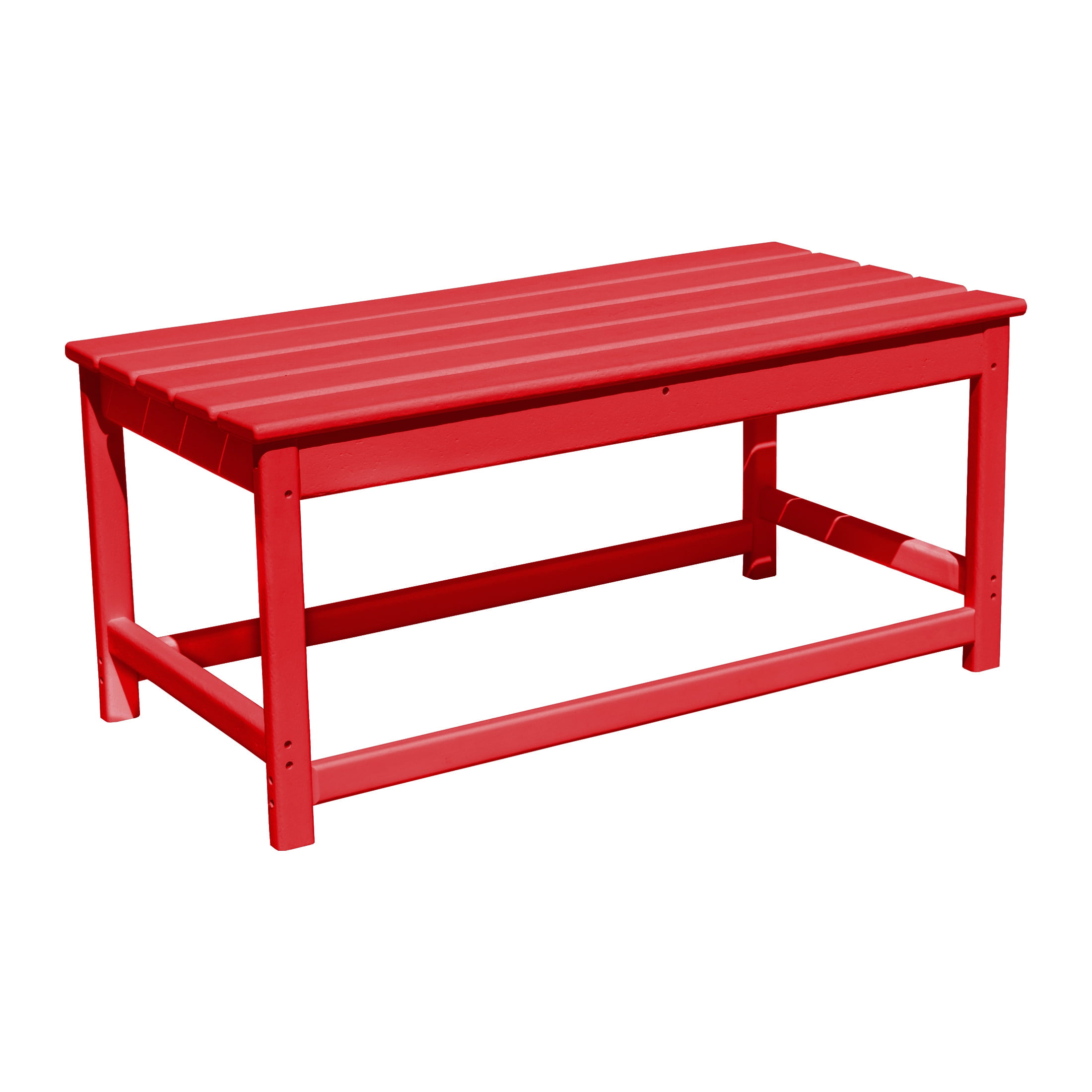 Westin Outdoor 35" Inch Adirondack Coffee Table for Patio Backyard UV Weather Resistant HDPE Plastic, Red