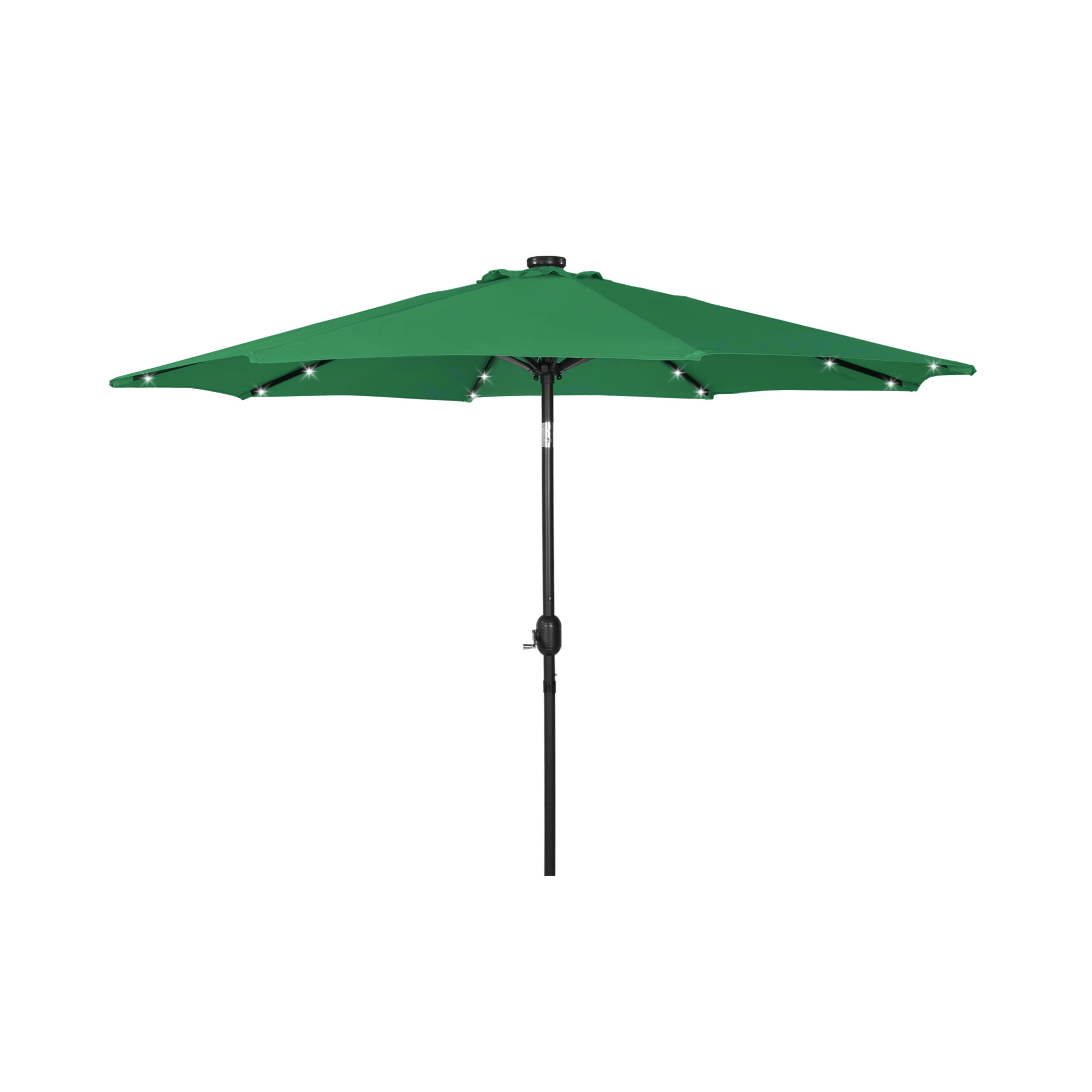 Westin Outdoor 9.5" Dark Green Solid Print Octagon Lighted Patio Umbrella with UV Resistant