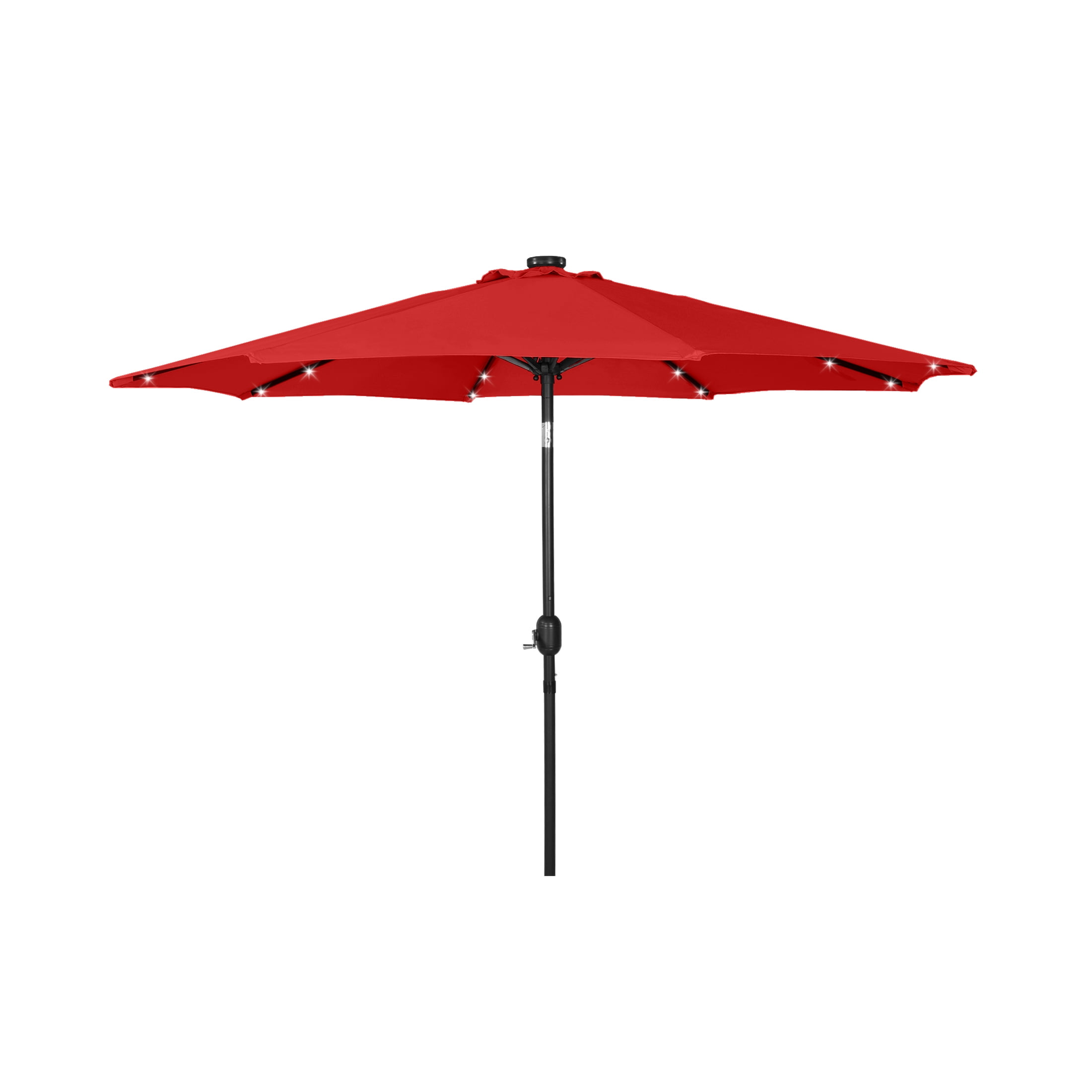 Westin Outdoor 9.5" Red Solid Print Octagon Lighted Patio Umbrella with UV Resistant