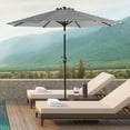 thumbnail image 1 of Westin Outdoor 9 Ft Patio Umbrellas with Bronze Plastic Base Included, Black/White Stripe, 1 of 10