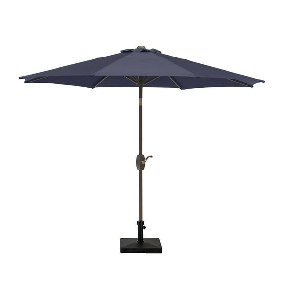 Westin Outdoor 91" Blue Octagon Market Patio Umbrella With Square Concrete Base