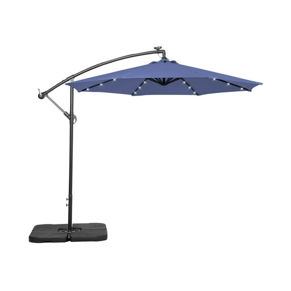 Westin Outdoor 94" Navy Blue Solid Print Octagon Offset and Cantilever Patio Umbrellas