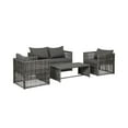 thumbnail image 1 of 4-Piece Outdoor Patio Sofa Conversation Set with Back Cushion, Gray/Gray, 1 of 5