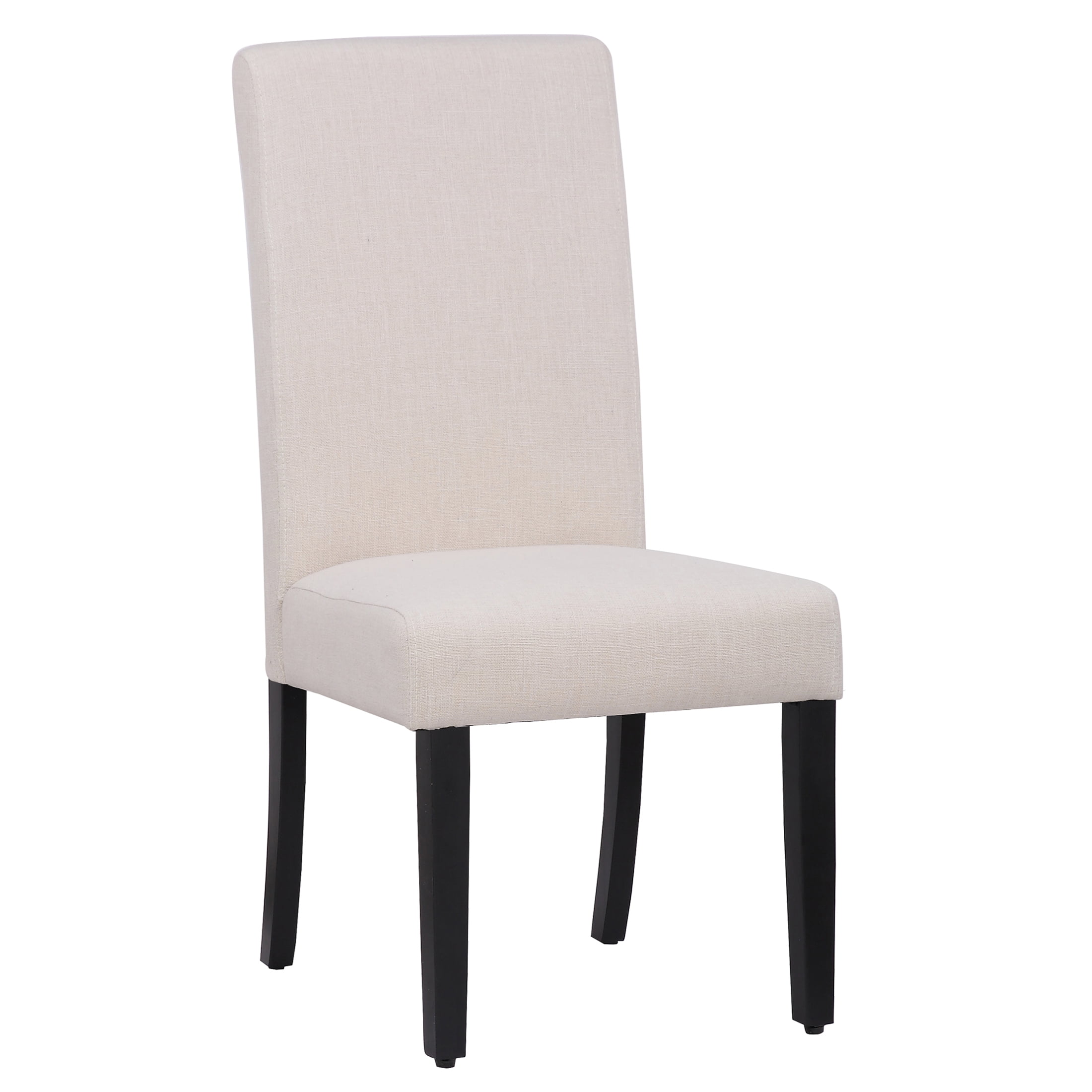 Sophisticated Beige Linen Upholstered Parsons Side Chair