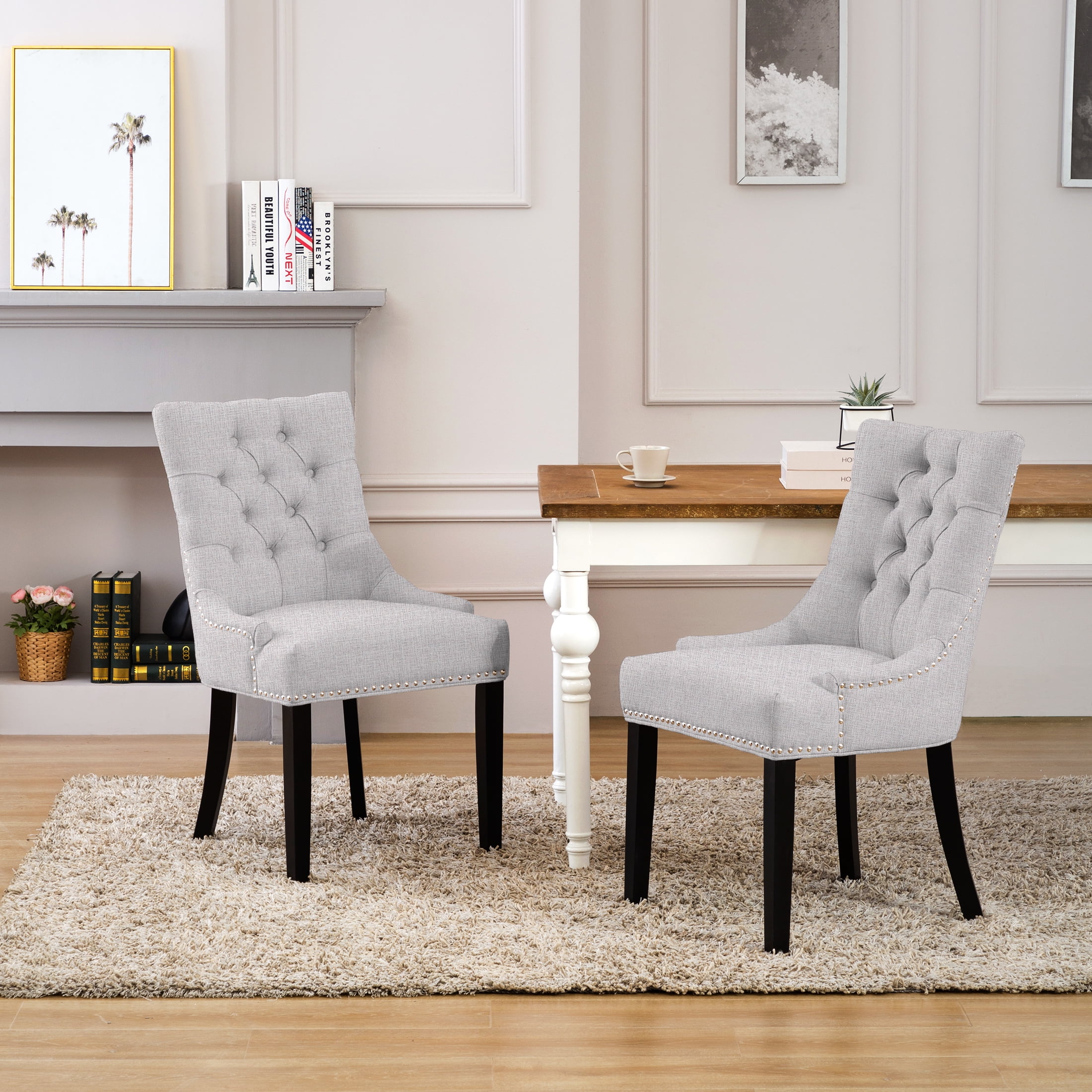 Westin Outdoor Dining Chair, Set of 2, Light Gray
