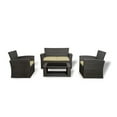 thumbnail image 1 of Westin Outdoor 4PC Rattan Wicker Sofa Coversation Set with Cushions UV Weather Resistant, Gray/Beige, 1 of 2