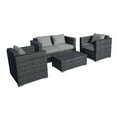 thumbnail image 1 of Westin Outdoor P153-01 Contemporary Sofa Set with Cushions, Gray - 4 Piece, 1 of 12