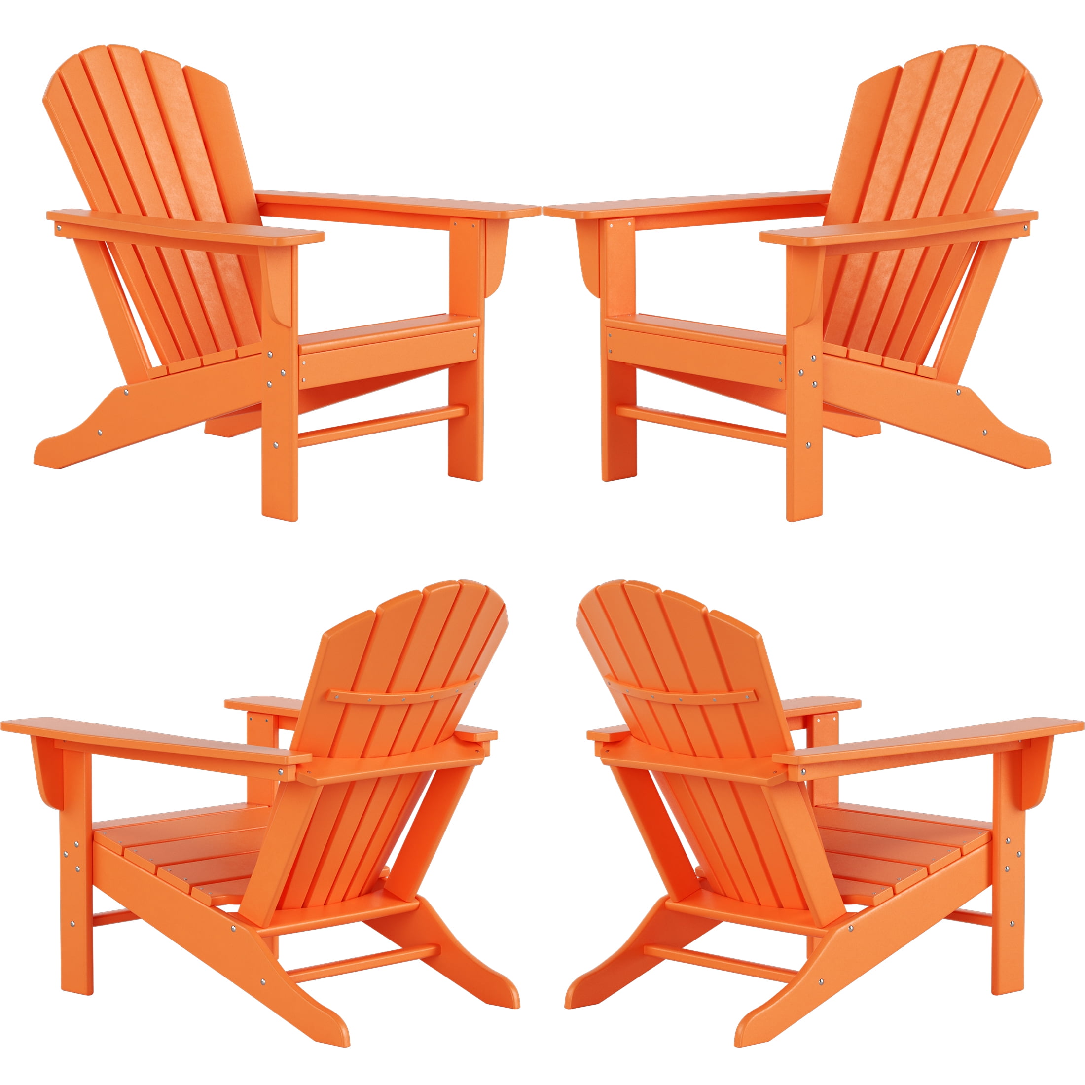 Westin Outdoor Patio Adirondack Chair (Set of 4), Orange