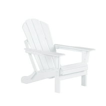 Westin Outdoor Patio Folding Adirondack Chair HDPE Plastic, White