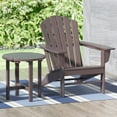 thumbnail image 1 of Westin Outdoor with Side Table HDPE Plastic Adirondack Chair - Dark Brown (Set of 2), 1 of 5