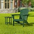 thumbnail image 1 of Westin Outdoor with Side Table HDPE Plastic Adirondack Chair - Dark Green (Set of 2), 1 of 5