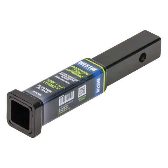 Westin Receiver Tube Extender 7in w/ 1 1/4in Shank - Black