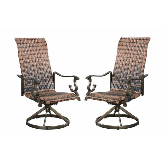 Westin Set of 2 Wicker Patio Dining Chair- Brown