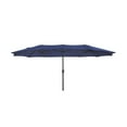 thumbnail image 1 of WestinTrends 15 x 9 Ft Twin Double Sided Outdoor Umbrella, Large Rectangle for Patio Balcony with Crank Lift (Base Not Included), Navy Blue, 1 of 5