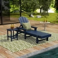 thumbnail image 1 of WestinTrends 2 Piece Adirondack Poly Reclining Chaise Lounge With Arms & Wheels, Navy Blue, 1 of 5