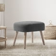 thumbnail image 1 of WestinTrends 21" Wide Square Upholstered Cushion Ottoman Foot Stool, Gray, 1 of 10