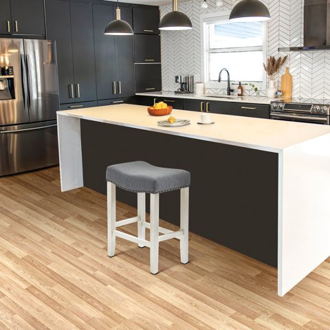 WestinTrends 24 inch Counter Stool for Island, Kitchen Dining, Bar, with Solidwood Leg, Gray