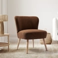 thumbnail image 1 of WestinTrends 25" Wide Upholstered Boucle Accent Chair, Rust Orange, 1 of 14