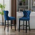 WestinTrends 29" Wordford Velvet Counter Stools, Wingback Tufted Button