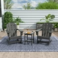 thumbnail image 1 of WestinTrends Malibu 3 Piece Outdoor Rocking Chair Set, All Weather Poly Lumber Porch Patio Adirondack Rocking Chair Set of 2 with Side Table, Gray, 1 of 13