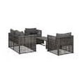 thumbnail image 1 of WestinTrends 4-Piece Outdoor Patio Sofa Conversation Set with Back Cushion, Gray, 1 of 6