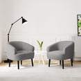 thumbnail image 1 of WestinTrends Alexandria 29" Wide Mid Century Modern Club Barrel Accent Armchair, Set of Two, Light Gray, 1 of 8