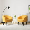 thumbnail image 1 of WestinTrends Alexandria 29" Wide Mid Century Modern Club Barrel Accent Armchair, Set of Two, Sunset Gold, 1 of 8